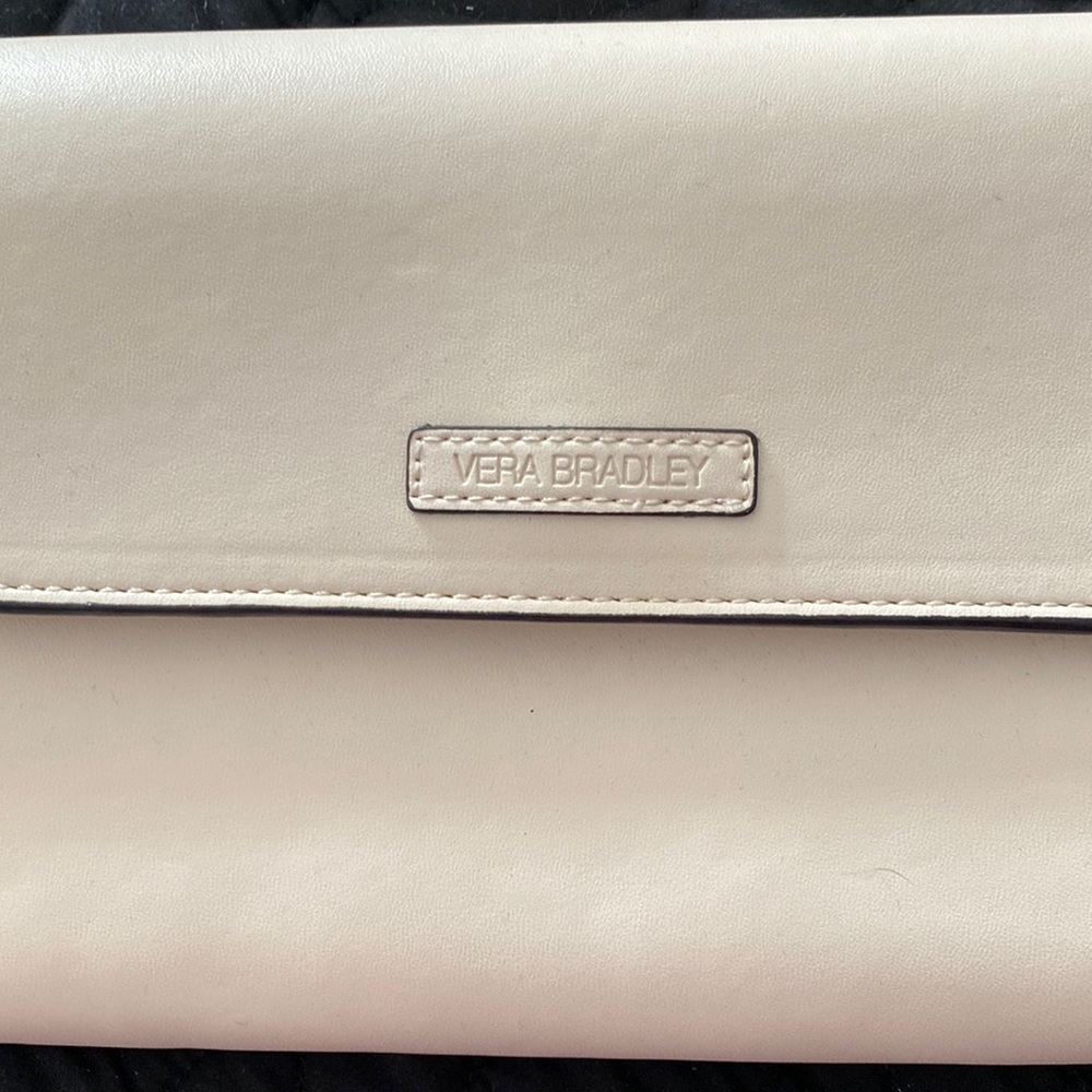 Vera Bradley clutch. Off white/light cream color.
